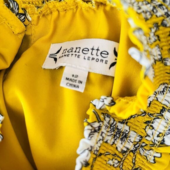 Nanette Nanette Lepore Smocked High Neck Sleeveless Pleated Dress size 12. - Picture 11 of 11